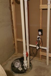 Totally Plumbing - Rough and finished plumbing installation including ejector tank for half bathroom in a finished basement - Jackson, New Jersey – December 2019