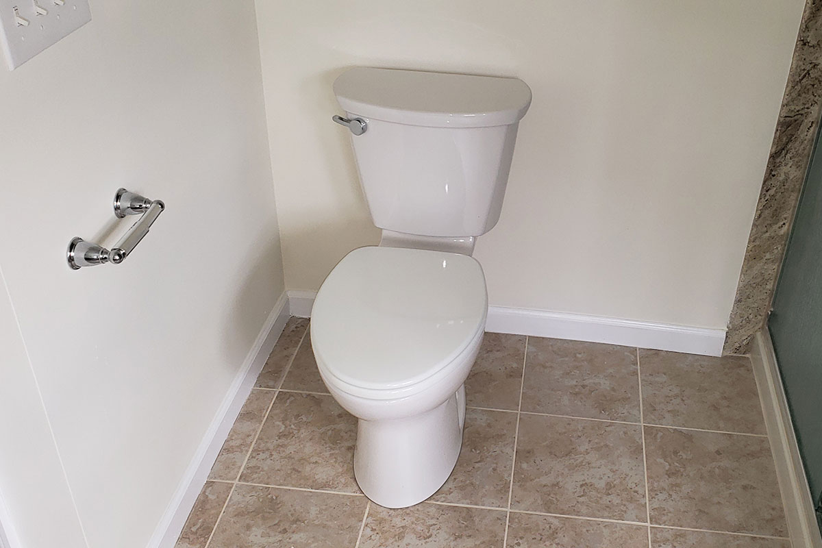 Totally Plumbing - Finished plumbing installation including sinks, faucets, toilet, and soaking tub for full bathroom in Belle Mead, New Jersey – January 2020